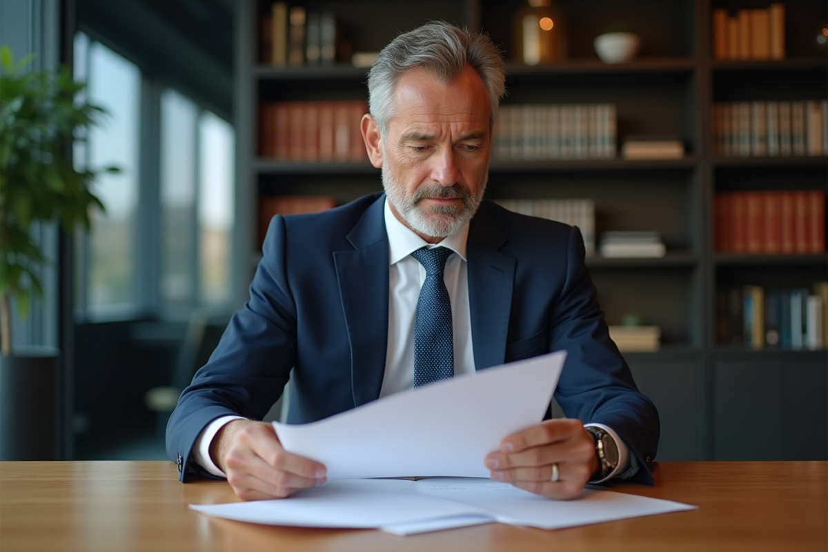 Homme d affaires en costume dans une réunion professionnelle