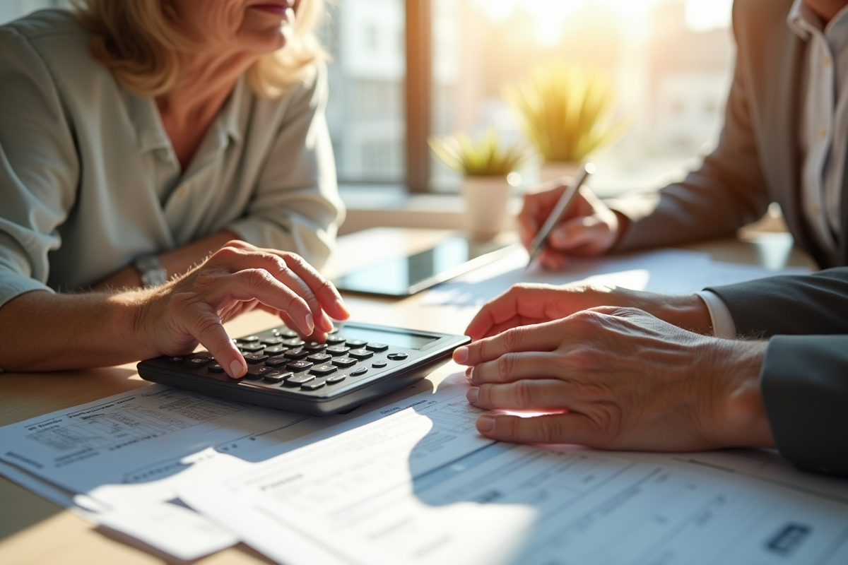 Femme âgée et conseiller financier discutant de retraite